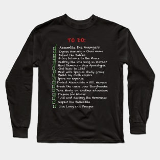 Busy 'to do' list V2 Long Sleeve T-Shirt